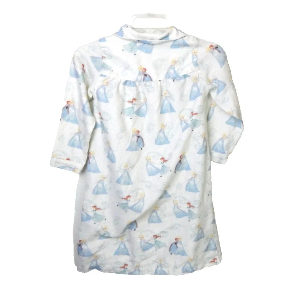 Pottery Barn Kids Disney Frozen Nightgown Flannel Long Sleeve Anna Elsa